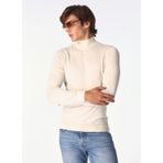 Fabrika Yarım Balıkçı Yaka Basic Düz Ekru Erkek Kazak F4WM-KZK 2841