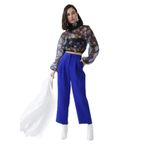 Fabrika Yüksek Bel Basic Pantolon, 34, 5002943802, Saks, Kadın