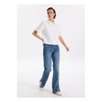 Fabrika Yüksek Bel Normal Paça Straight İndigo Kadın Denim Pantolon F5WL-PNT0190