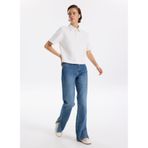 Fabrika Yüksek Bel Straight Fit İndigo Denim Pantolon, 25, 5003274310, İndigo, Kadın