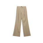 Fabrika Yüksek Belli Geniş Fit Keten Pantolon, 40, 5003087543, Bej, Kadın