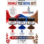 Fabrikone 3'lü Set Premium Parafin Soya Wax Toz Mum Boyası Hobi Seti - 5 cc (Kırmızı, Mavi, Kahverengi) BKFAB3KMKH5G
