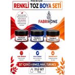 Fabrikone 3'lü Set Premium Parafin Soya Wax Toz Mum Boyası Hobi Seti - 5 cc (Kırmızı, Mavi, Turuncu) BKFAB3KMT5G