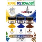 Fabrikone 3'lü Set Premium Parafin Soya Wax Toz Mum Boyası Hobi Seti - 5 cc (Sarı, Mavi, Kahverengi) BKFAB3SRMKH5G