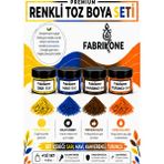 Fabrikone 4'lü Set Premium Parafin Soya Wax Toz Mum Boyası Hobi Seti - 5 cc (Sarı, Mavi, Kahverengi, Turuncu) BKFAB4SRMKHT5G