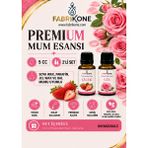 Fabrikone Premium Mum Esansı 5 cc 2'li Set - Çilek, Gül - Soya Wax, Parafin, Jel Wax ve Bal Mumu Uyumlu BKFAB2CKGL5 - Şeffaf