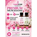Fabrikone Premium Mum Esansı 5 cc 2'li Set - Japon Kirazı, Yasemin - Soya Wax, Parafin, Jel Wax ve Bal Mumu Uyumlu BKFAB2JKYS5 - Şeffaf