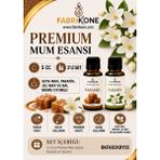 Fabrikone Premium Mum Esansı 5 cc 2'li Set - Karamel, Yasemin - Soya Wax, Parafin, Jel Wax ve Bal Mumu Uyumlu BKFAB2KRYS5 - Şeffaf