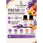 Fabrikone Premium Mum Esansı 5 cc 2'li Set - Lavanta, Şeftali - Soya Wax, Parafin, Jel Wax ve Bal Mumu Uyumlu BKFAB2LVSF5 - Şeffaf