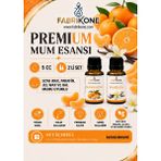 Fabrikone Premium Mum Esansı 5 cc 2'li Set - Mandalina, Vanilya - Soya Wax, Parafin, Jel Wax ve Bal Mumu Uyumlu BKFAB2MNVN5 - Şeffaf
