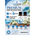 Fabrikone Premium Mum Esansı 5 cc 2'li Set - Okyanus, Yasemin - Soya Wax, Parafin, Jel Wax ve Bal Mumu Uyumlu BKFAB2OKYS5 - Şeffaf