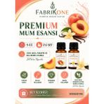 Fabrikone Premium Mum Esansı 5 cc 2'li Set - Şeftali, Vanilya - Soya Wax, Parafin, Jel Wax ve Bal Mumu Uyumlu BKFAB2SFVN5 - Şeffaf