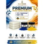 Fabrikone Premium Mum Yapım Hobi Seti - Parafin Wax 1 kg - 2'li Toz Mum Boyası Seti - Mavi, Sarı BKFABPW1KG2MSR - Şeffaf - 3'lü Set
