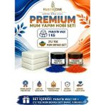 Fabrikone Premium Mum Yapım Hobi Seti - Parafin Wax 1 kg - 2'li Toz Mum Boyası Seti - Mavi, Turuncu BKFABPW1KG2MT - Şeffaf - 3'lü Set