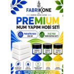Fabrikone Premium Mum Yapım Hobi Seti - Parafin Wax 250 gr - 3'lü Toz Mum Boyası Seti - Mavi, Yeşil, Sarı BKFABPW2503MYSR - Şeffaf - 4'lü Set