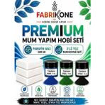 Fabrikone Premium Mum Yapım Hobi Seti - Parafin Wax 500 gr - 3'lü Toz Mum Boyası Seti - Mavi, Yeşil, Siyah BKFABPW5003MYS - Şeffaf - 4'lü Set