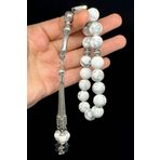 Fabula Silver Havlit Taşı Tesbih Kişiye Özel Harfli Maskot Model Babaya Hediye Tespih