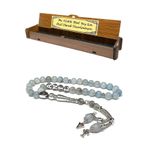 Fabula Silver Kişiye Özel İsimli Akik Taşı Tesbih Erkek Hediye Doğal Taş Tespih