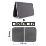 FABYAN Büyük Boy Elekli Kedi Tuvalet Önü Paspası Katlanabilir 82 X 60 Cm SİYAH