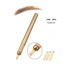 Face Deep Microblading Kalemi Manuel Kalıcı Makyaj Kalemi Kaş Kıl Tekniği Kalemi 3 İğne