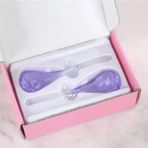 Face Ice Roller Gua Sha Çiftli Yüz Buz Masaj Topu Mor Renk