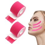 Face Lifting Tape – 2,5 cm x 5 m çok fonksiyonlu kırışıklık önleyici yüz bandı, yüksek elastik kinesiyoloji yüz alnı, göz, dudak, kırışıklık giderici, çift çene çıkarıcı, kırışıklıklara karşı yüz