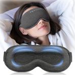 FACEMOON Kadınlar ve Erkekler için Uyku Maskesi - Kulak Tıkaçlı Ağırlıklı Göz Maskesi, 3D Konturlu Bardak, Hafızalı Köpük, Pamuk - Gece, Seyahat ve Uçak için İdeal - Kirpik Uzantıları için Rahat, Uyku Maskesi