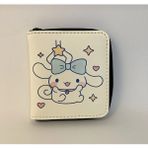 Facnspt Cinnamoroll Tasarım Kadın Cüzdan – Fermuarlı Kartlık & Bozuk Para Bölmeli – Kawaii Ithal Cüzdan - 06500-Bej