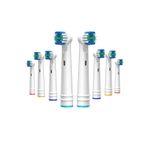Factorial Şarjlı Ve Pilli Diş Fırçası Uyumlu 8 li Yedek Başlık Oral-b Philips Braun Uyumlu Yedek Başlık