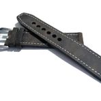 Fado& Fosil Uyumlu &Her Saate Uyumlu Greyzi Deri Saat Kordonu 24 Mm (84) Gri