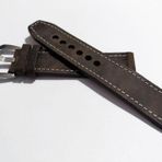 Fado& Fosil Uyumlu &Her Saate Uyumlu Greyzi Deri Saat Kordonu 24 Mm (87) Acı Kahve