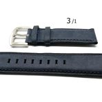 Fado Hakiki Deri her markaya uygun 22 mm lazivert deri saat kordonu 3/1