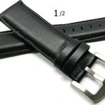 Fado Hakiki Deri Her Markaya Uygun 22 mm Siyah Deri Saat Kordonu 1 / 2