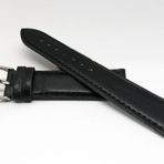 FADO HAKİKİ DERİ SİYAH DÜZ 20 MM SAAT KORDONU