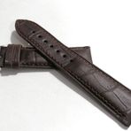 Fado Kahverengi Yarım Kroko Hakiki Deri Saat Kordonu 20 mm Kayış