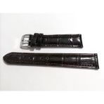 Fado&Her Saate Uyumlu Hakiki Deri Saat Kordonu Koyu Kahve Parlak 20 Mm ( 141 -2)