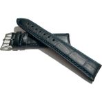 Fado&her Saate Uyumlu Hakiki Deri Saat Kordonu Koyu Lazivert 22 mm (476 ) - Mavi