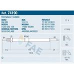 Fae 74190 Kızdırma Bujısı Espace Laguna Master Iı Trafıc Movano 2,2 / 2,5dcı