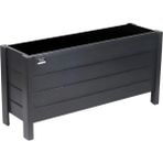 Faev Ahşap Dış Mekan Saksısı Dekoratif Saksı Büyük Boy Hazır Kurulu 100CM x 30CM Yükseklik 50CM - Antrasit
