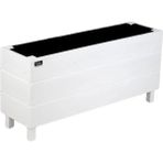 Faev Ahşap Saksı Dış Mekan Çiçeklik Dekoratif Büyük Boy Saksı Hazır Kurulu 95CM x 26CM Yükseklik 45CM - Beyaz