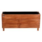 Faev Alaçatı Model Ahşap Saksı 75X27X45CM Dış Mekan Dekoratif Bahçe & Balkon Çiçekliği - Hazır Kurulu Kahverengi