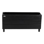 Faev Alaçatı Model Ahşap Saksı 75X27X45CM Dış Mekan Dekoratif Bahçe & Balkon Çiçekliği - Hazır Kurulu Siyah