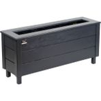 Faev Dış Mekan Ahşap Saksı Büyük Boy 100CM x 30CM Yükseklik 45CM Hazır Kurulu - Antrasit