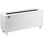 Faev Dış Mekan Ahşap Saksı Büyük Boy 100CM x 30CM Yükseklik 45CM Hazır Kurulu - Beyaz
