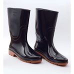 Fafatara Unisex Reçber Siyah Çizme Bahçe Yağmur Balıkçı Iş Çizmesi - 00-Siyah