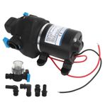Fafeic Diyafram Su Pompası Yüksek Basınç, 12V 25psi 2.1gpm 8lpm, Ev Sistesi RV Tekne Denizcilik Için Sessiz Mikro