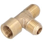 Fafeicy 3 Yollu Adaptör, Pirinç Erkek Dişli Ek Bağlantı Parçası, Pnömatik Aksesuarlar için, 12 X 13 X 13 Mm