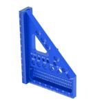 Fafeicy Ağaç İşleme İletki Gönye Üçgen Cetvel Çok Açılı Düzeni Ölçme Aracı Meraklıları Için (BLUE)