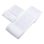 Fafeicy Yoğun Örgü Bebek Beşiği Astarı, Ayarlanabilir, Güvenli, Kolay Kurulum, Yumuşak Malzeme, Polyester, Rahat Ve Güvenli Uyku Ortamı Için (WHITE)