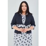 Fagi Kadın Büyük Beden Desenli Gömlek-etek-ceket Takım 05A